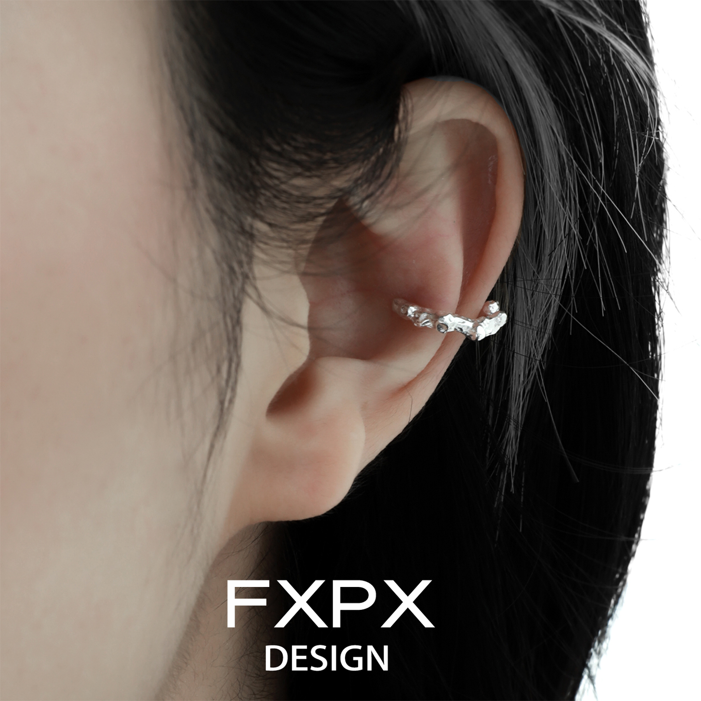 Irregular Island Silver Earrings