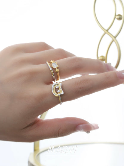 Cat Blessing Couple Rings