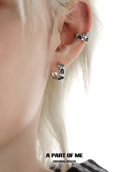 Y2K Graffiti Crow Ear Cuffs