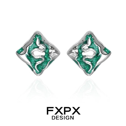 Grace Green Snake Empress Earrings