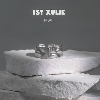 Futuristic Space Twist Silver Ring