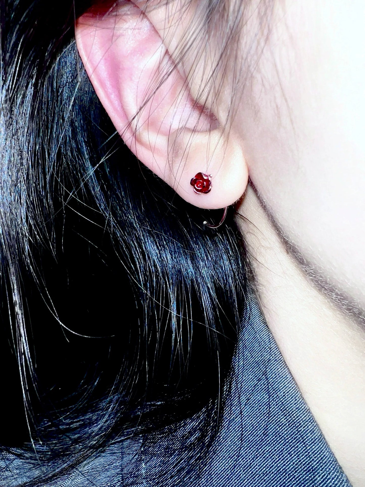 "Little Rose" Drip Glaze Earrings