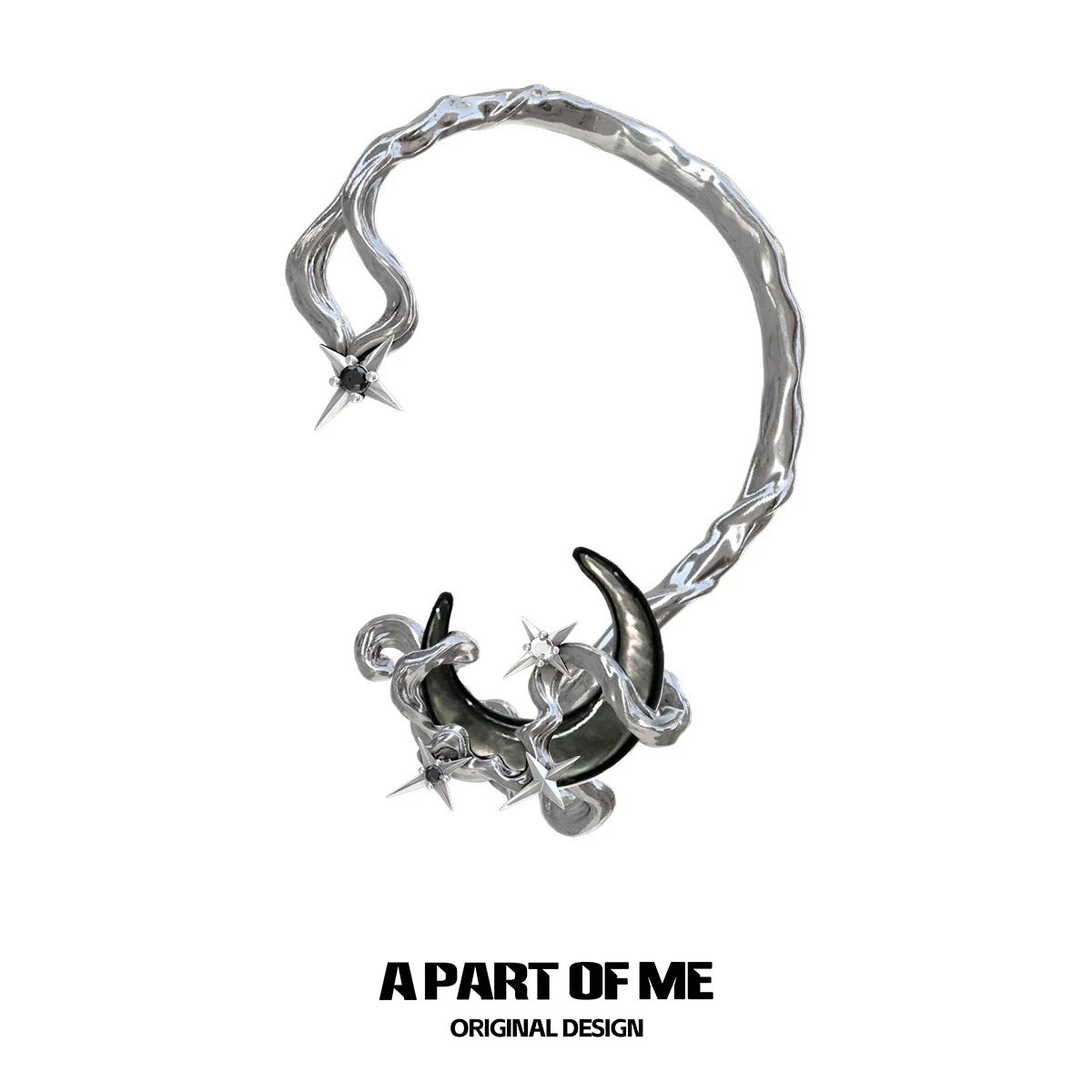 Moon Dream Silver Ear Clip