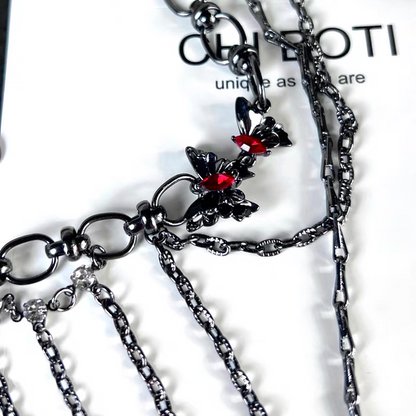 "Nightmare Dark Butterfly" Gothic Necklace
