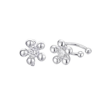 Island Flower Bell Silver Earrings
