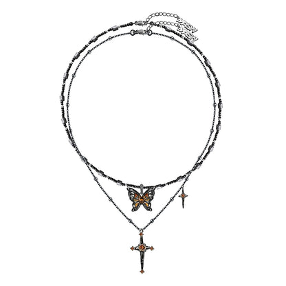 Starlight Brown Butterfly Necklace