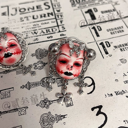 Rings-Ersan Tongsheng Original Niche Design Advanced Sense Dark Sweet Cool Opening Couple Ring Ghost Horse Funny Baby Ring