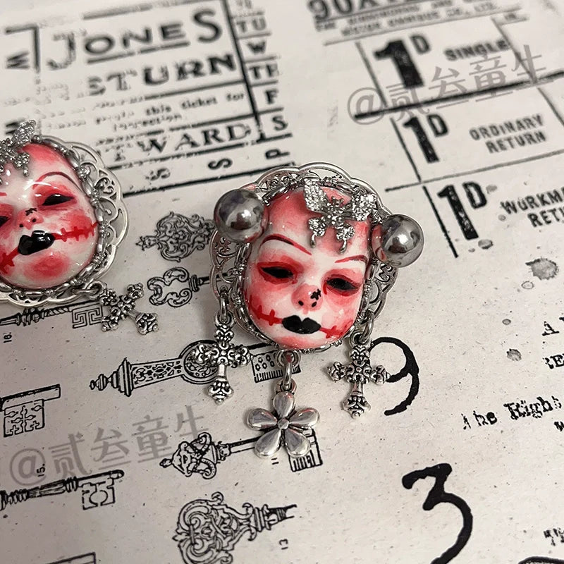 Rings-Ersan Tongsheng Original Niche Design Advanced Sense Dark Sweet Cool Opening Couple Ring Ghost Horse Funny Baby Ring