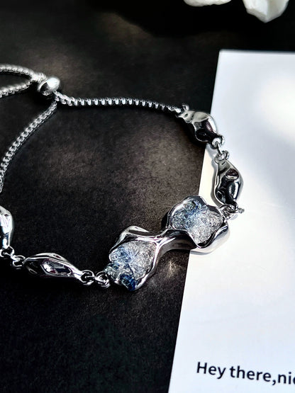"Lava Stone" Haze Blue Bracelet