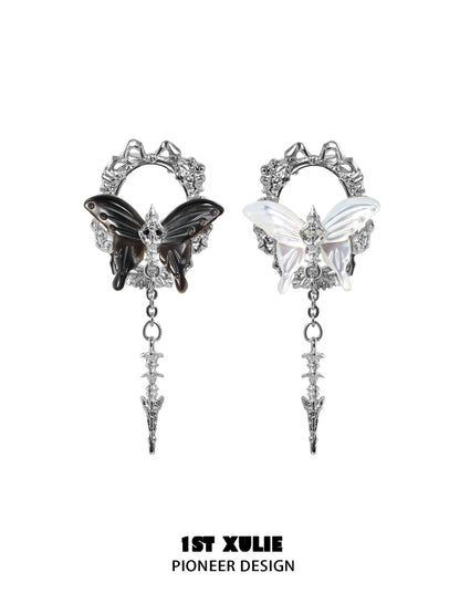 Cyber Tassel Butterfly Earrings
