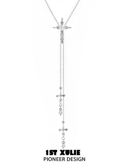 Believer Rose Cross Necklace