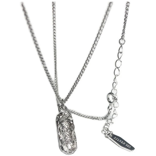 Industrial Tinfoil Texture Necklace