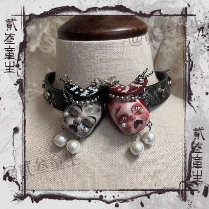Choker-Ersan Tongsheng Original Niche Design Advanced Sense Dark Niche Design Dark Necklace Punk Asian Choker