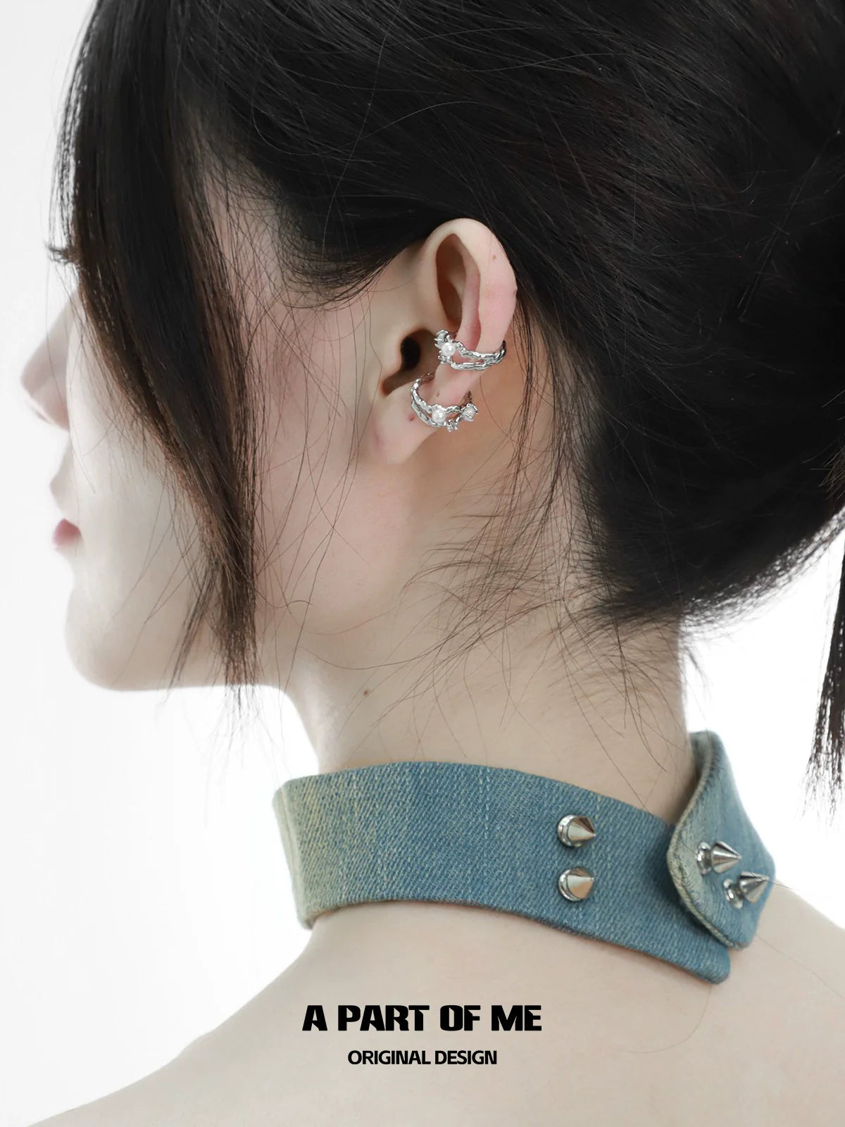 Rainbow Pearl Ear Cuffs