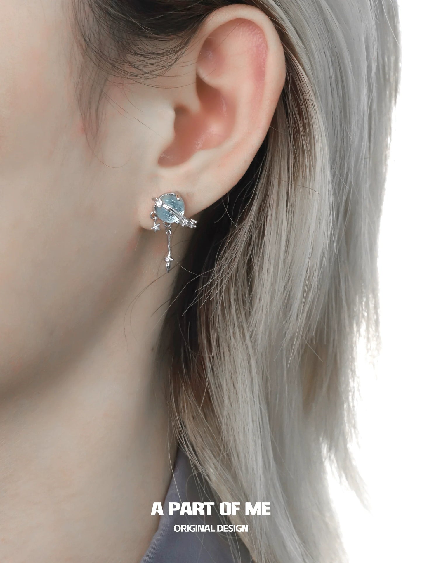 Wisdom Blue Crystal Ear Cuffs