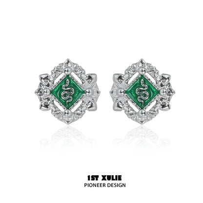 Green Cursed Serpent Ear Cuffs