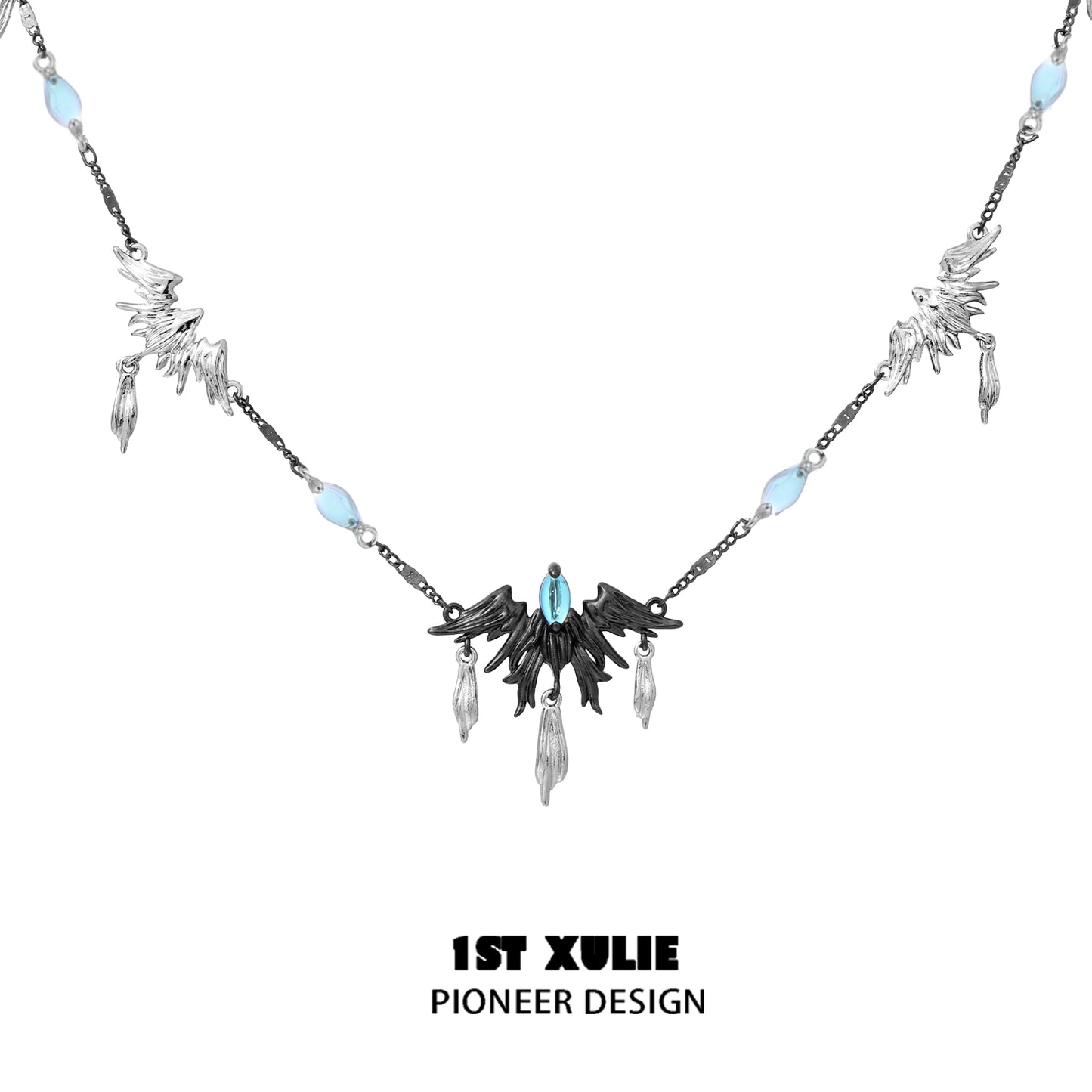 Y2K Magic Wings Feather Necklace