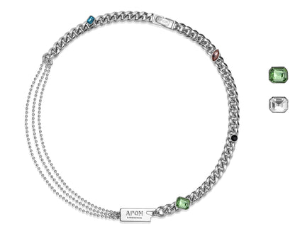 Hip-Hop Gemstone Cuban Chain