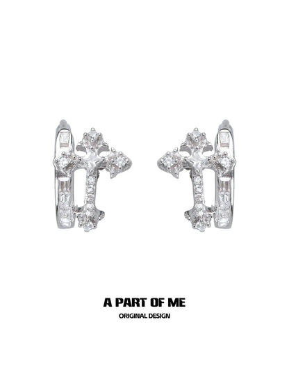 Cross Zircon Ear Buckle