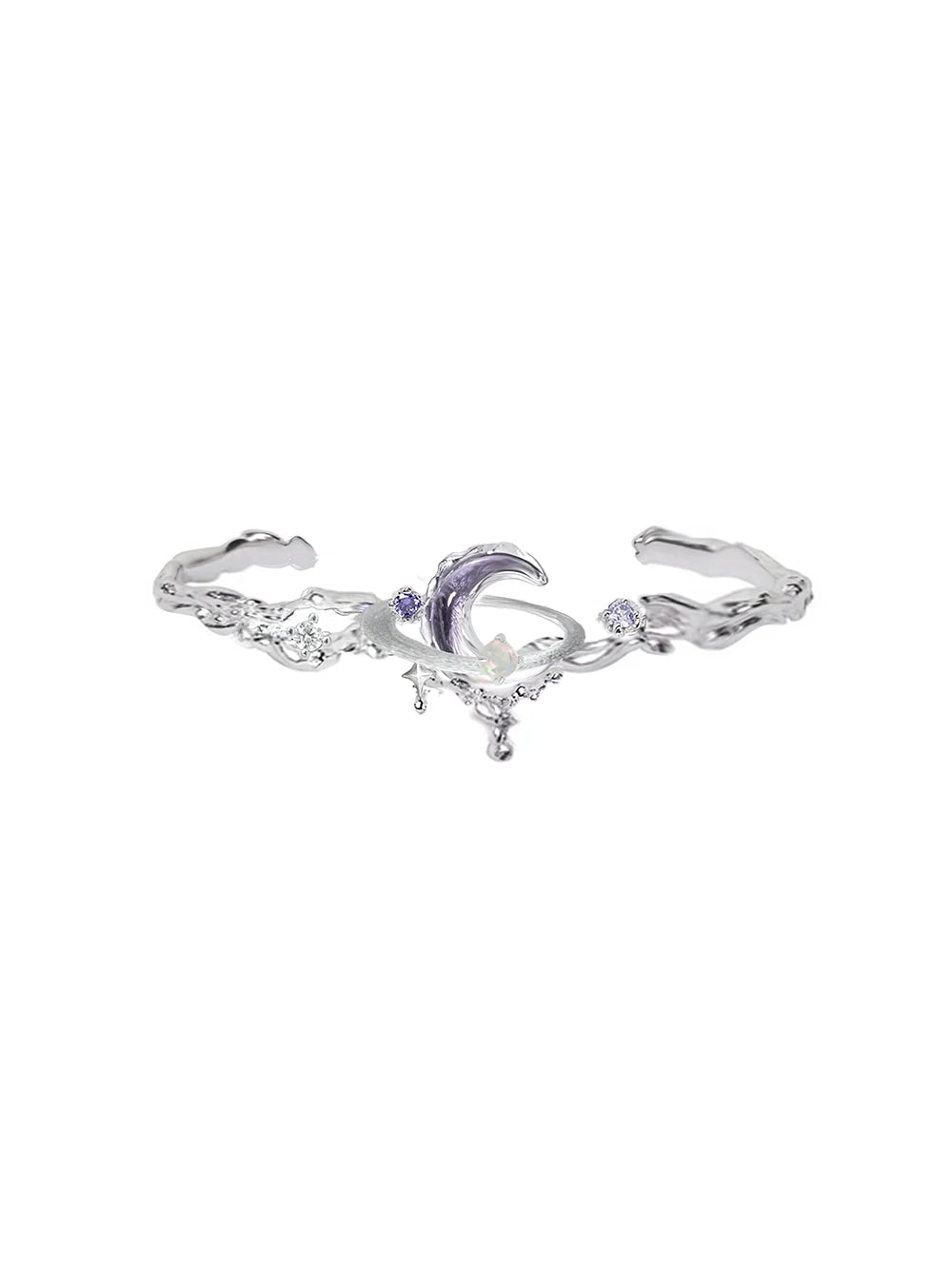 Purple Planet Moon Bracelet