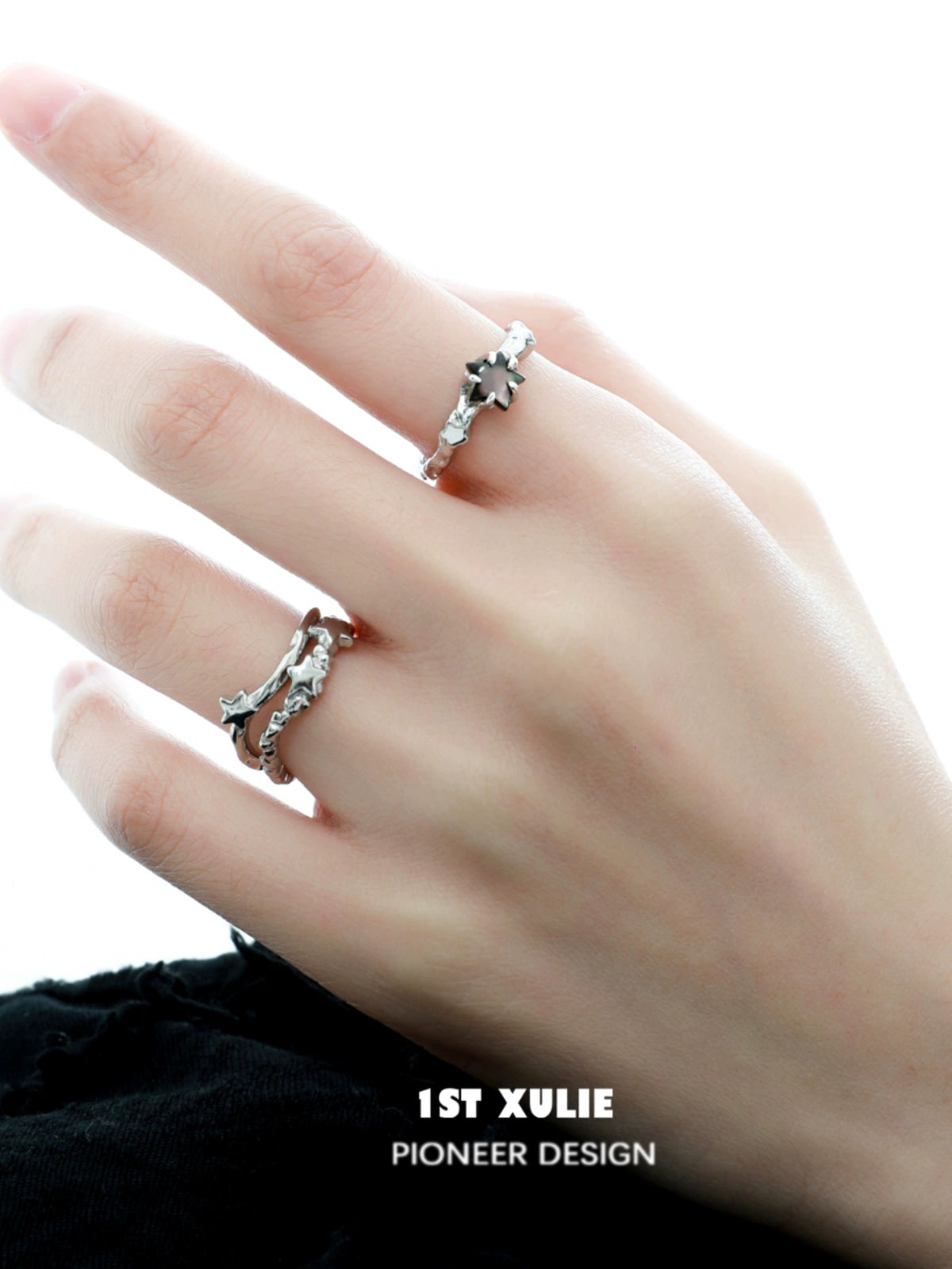 Eternal Starshine Silver Couple Ring