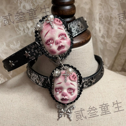 Choker-Two Three Children's Original Handmade Design Gothic Neck Chain Gift Diablo Baby Necklace Ya Choker