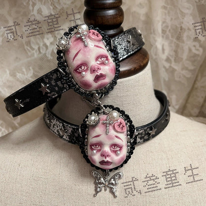 Choker-Two Three Children's Original Handmade Design Gothic Neck Chain Gift Diablo Baby Necklace Ya Choker