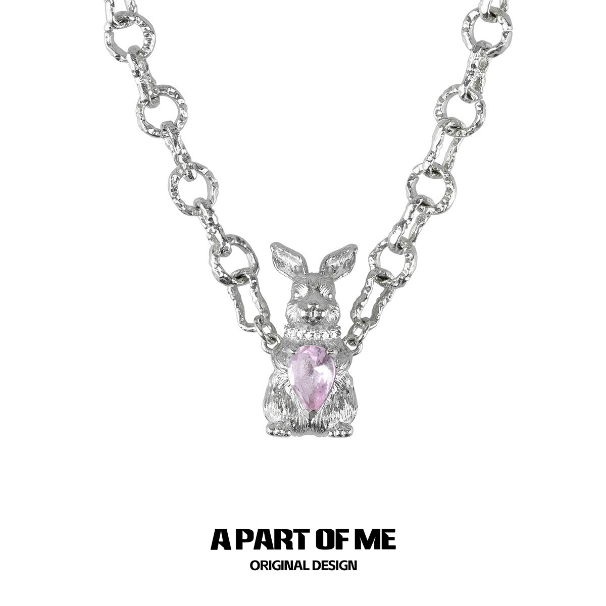 Diamond Rabbit Pendant Necklace
