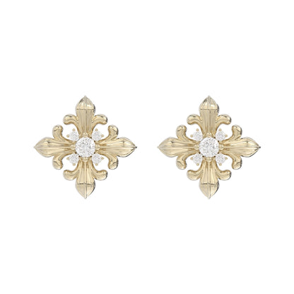 Iris Square Stud Earrings