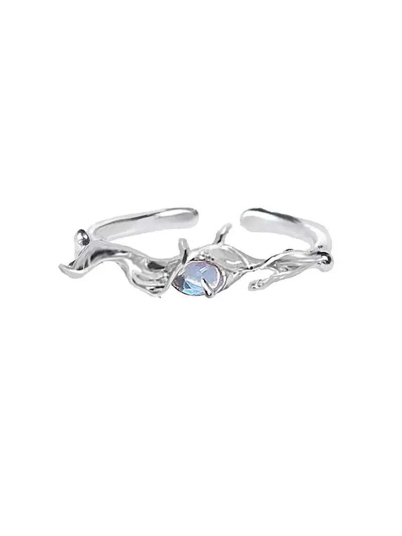 White Moonlight Irregular Ring