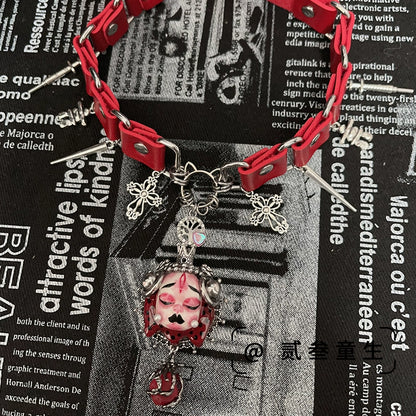 Choker-Ersan Tongsheng Original Handmade Necklace Spice Girl Sweet Cool Futuristic Niche Premium Light Luxury Heavy Industry Tide Choker