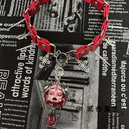 Choker-Ersan Tongsheng Original Handmade Necklace Spice Girl Sweet Cool Futuristic Niche Premium Light Luxury Heavy Industry Tide Choker