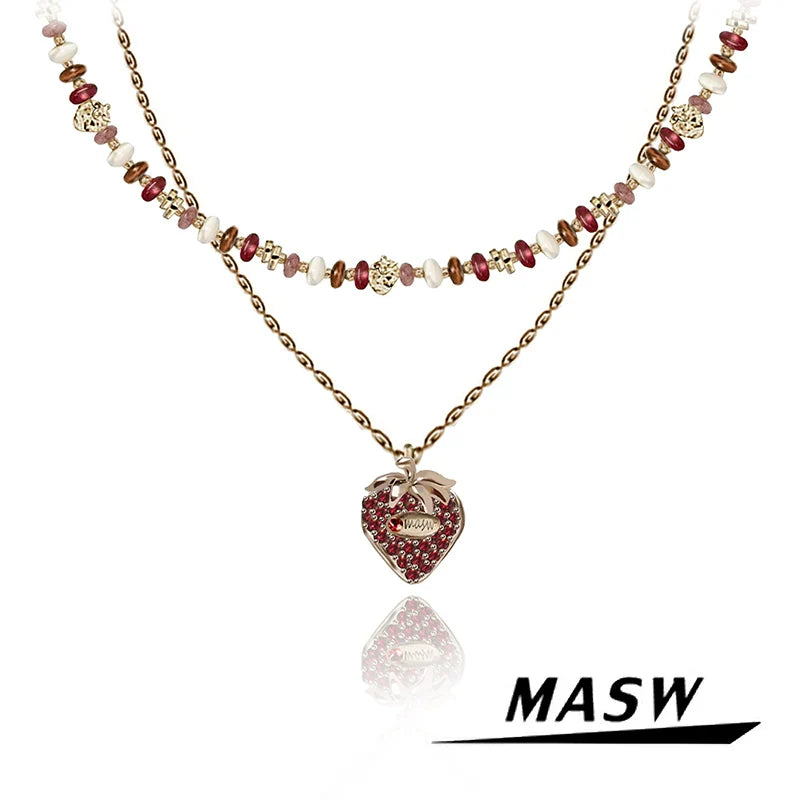 Strawberry Bead Necklace