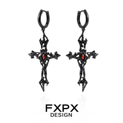Gothic Faith Punk Cross Earrings