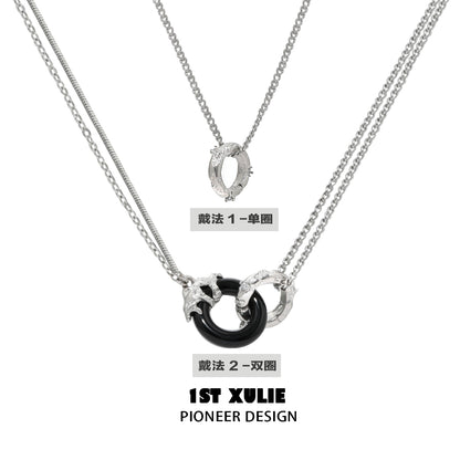 Black & White Dual Force Necklace