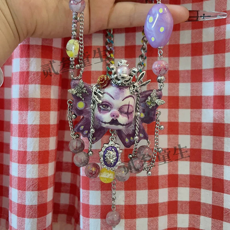 Necklaces-Ersan Tongsheng Original Handmade Necklace Female Niche Design High Sense Sweet Cool Spice Girl Clavicle Chain New