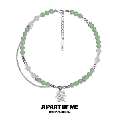 Green Chinese Fortune Necklace