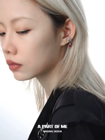 Scarlet Rose Ear Cuffs