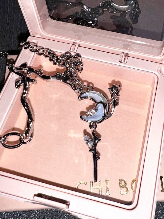 "Rose Luna" Zircon Necklace