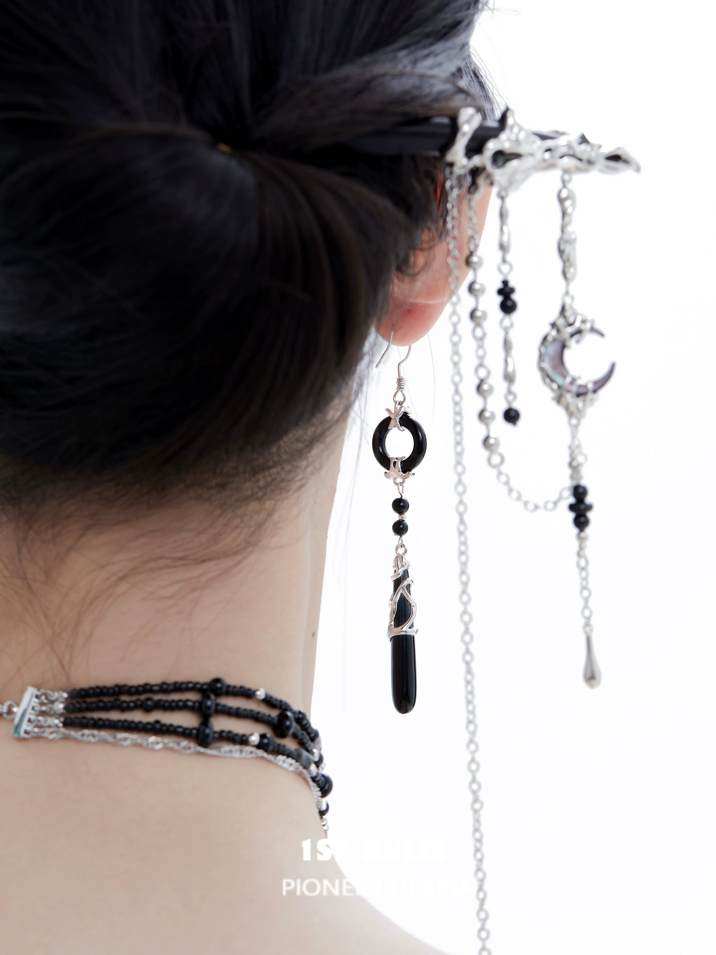 Gothic Nightfall Pendant Earrings