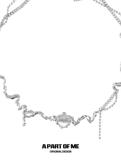 White Moonlight Opal Necklace