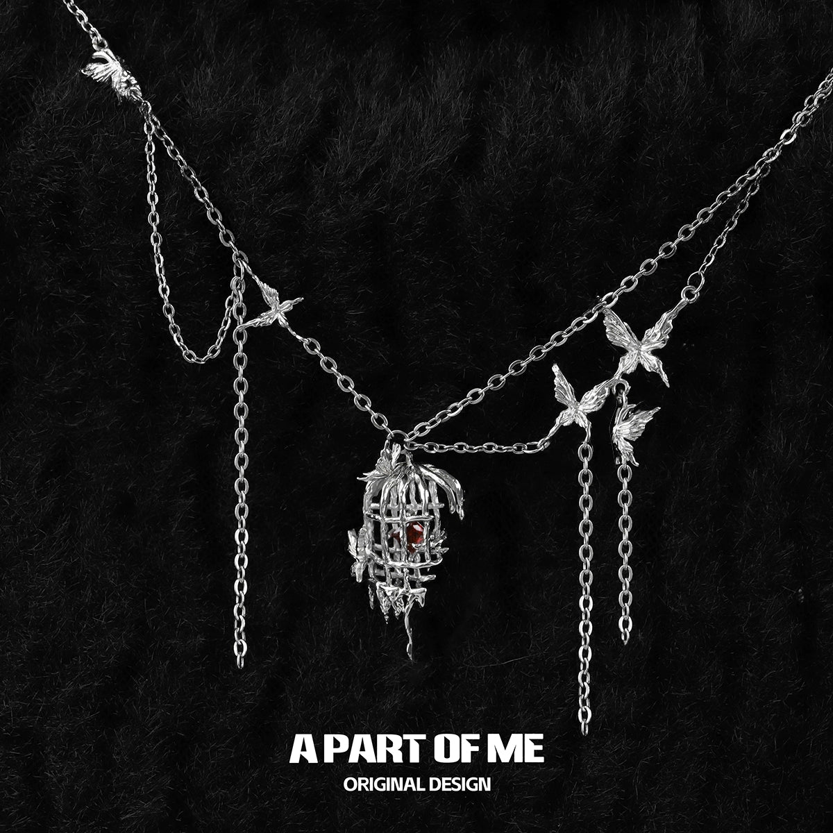 Caged Butterfly Necklace