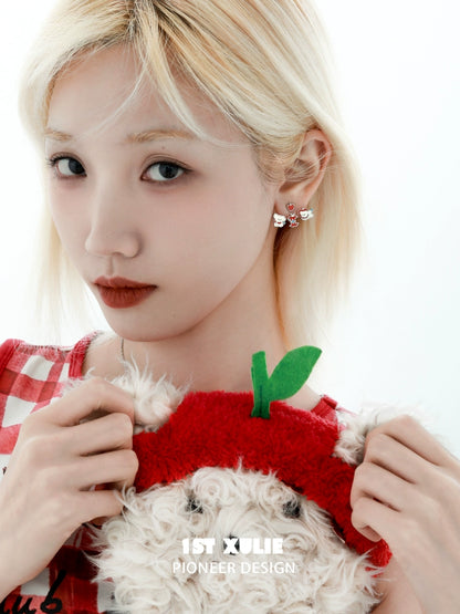 Sweet Apple Pet Removable Earrings