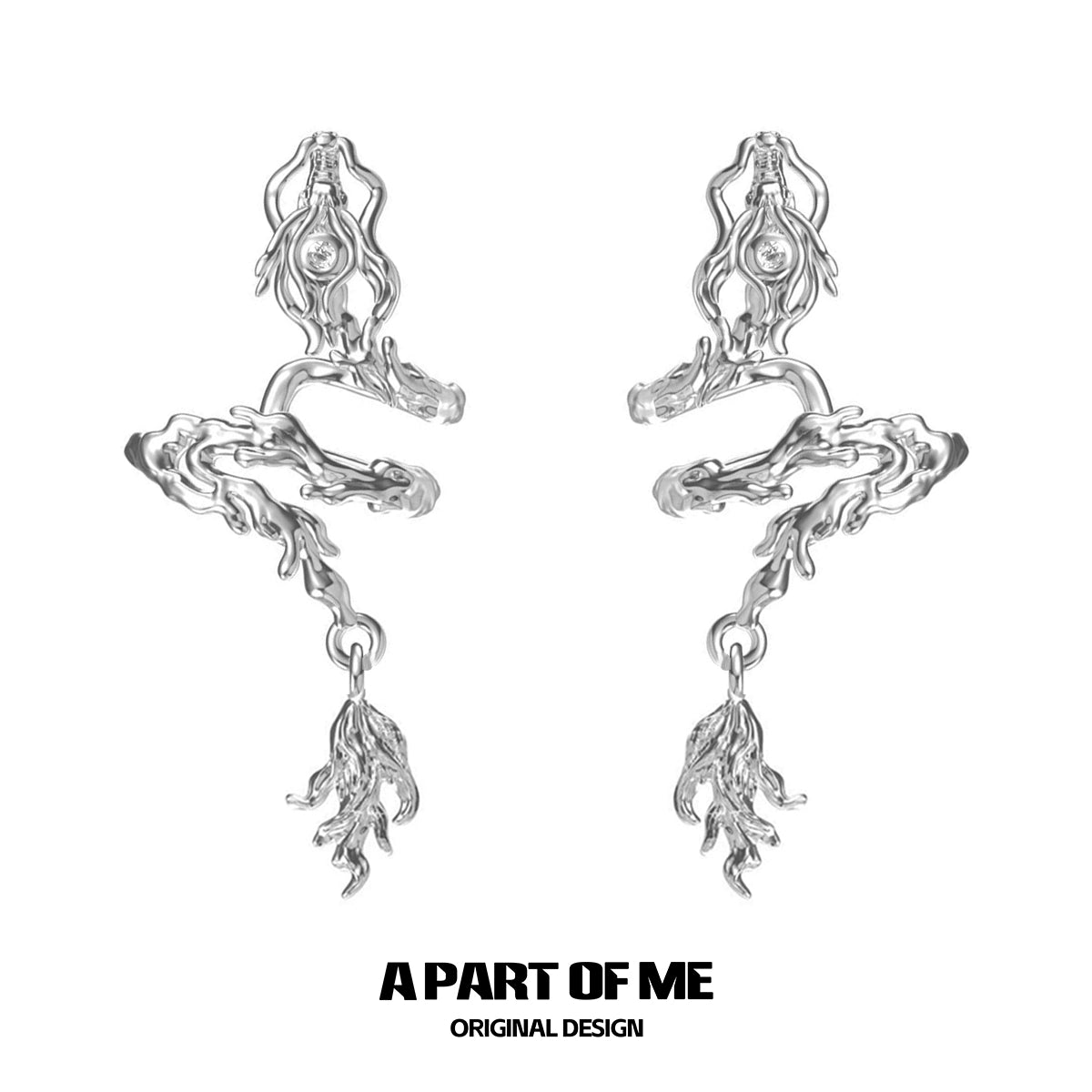 Graceful Dragon Tail Ear Clips