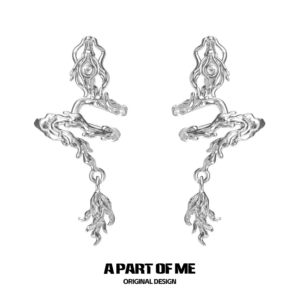 Graceful Dragon Tail Ear Clips