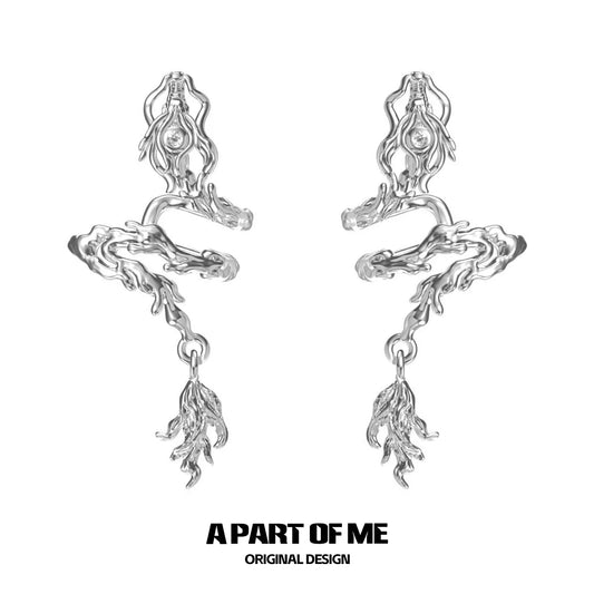 Graceful Dragon Tail Ear Clips