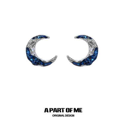 Frost Moon Blue Earrings