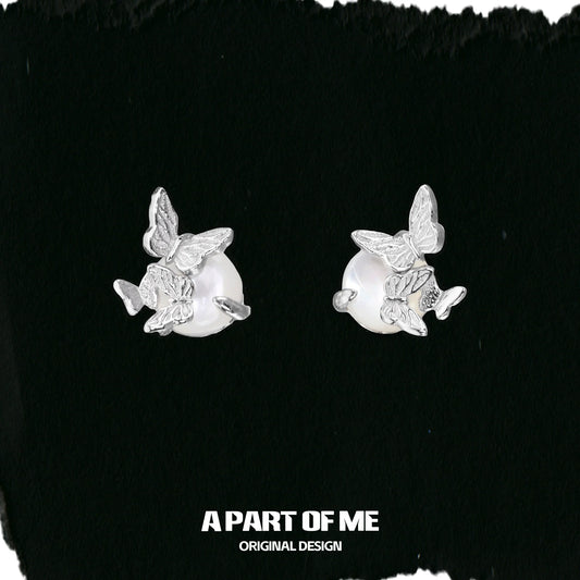 Frosted Butterfly Mini Earrings