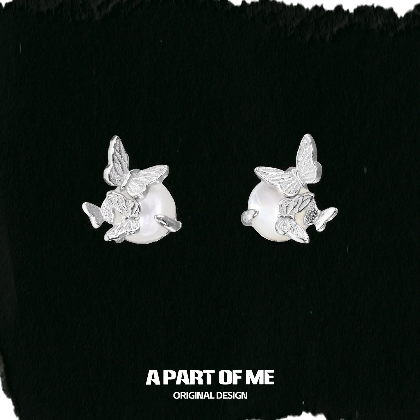 Frosted Butterfly Mini Earrings