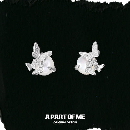 Frosted Butterfly Mini Earrings